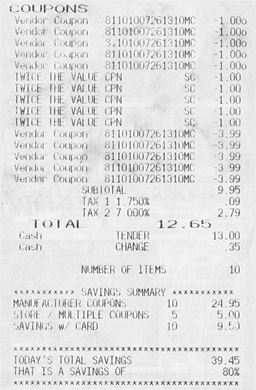 Jewel Receipt