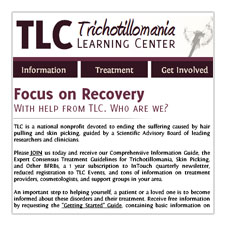 Trichotillomania Learning Center Non-profit Flash website