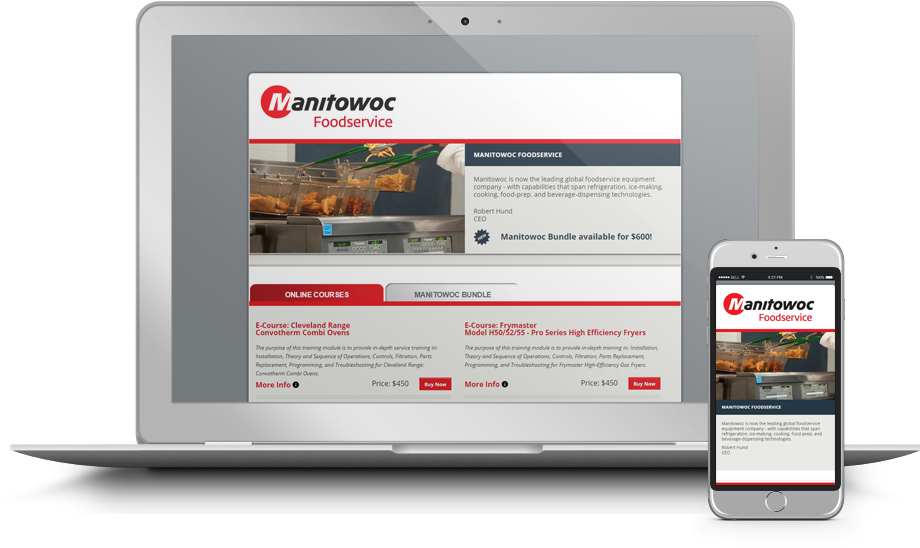 Ignitor Labs Responsive E-Learning Portal for Manitowoc Courses