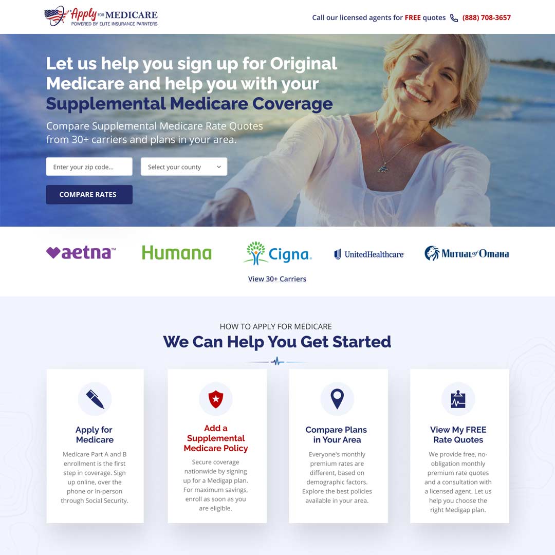 ApplyforMedicare UI Designs